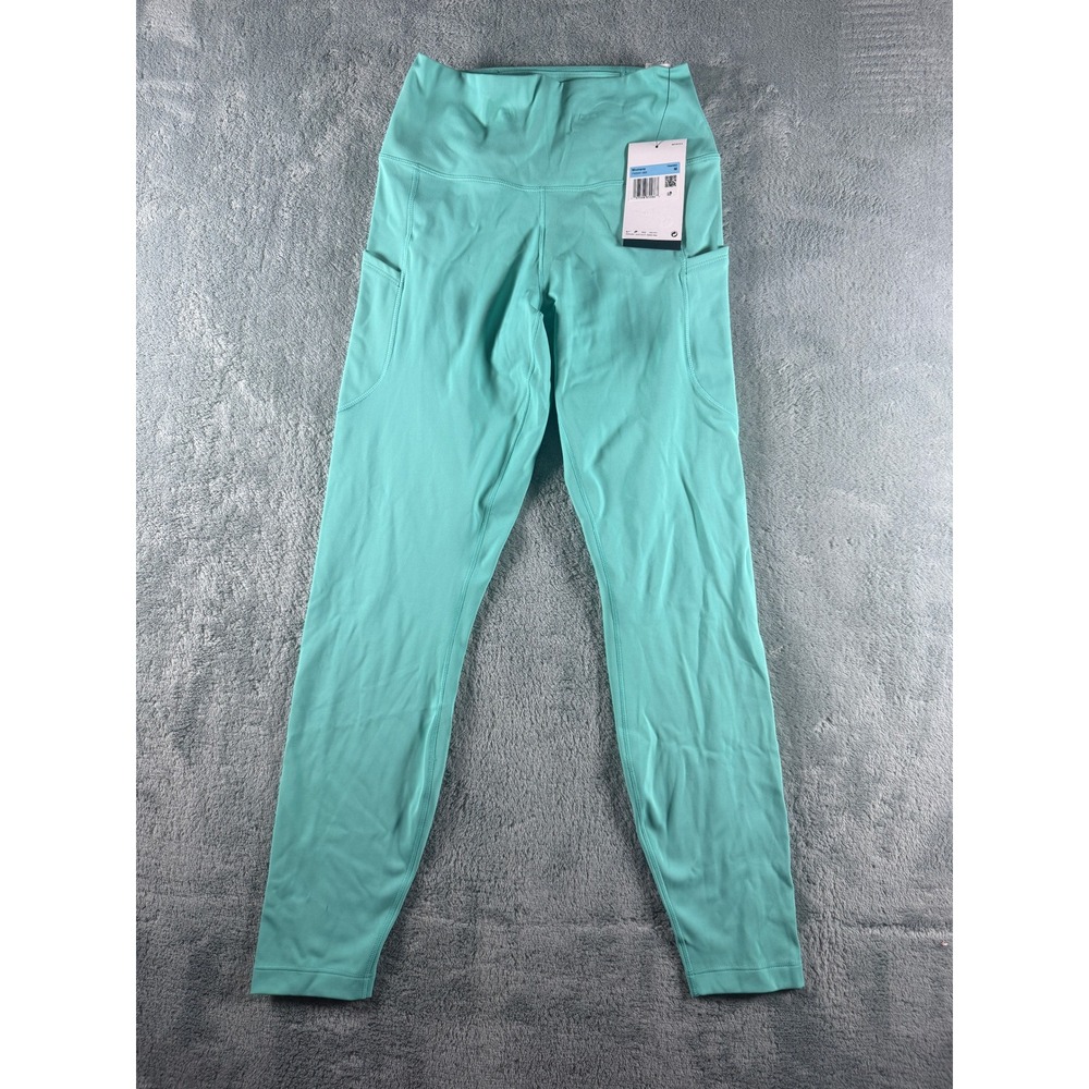 Nike Go Womens High-Waisted Pockets Training Leggings Teal Green FN3241-300 M